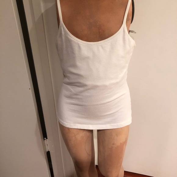 Camisoles Set of 2 Cami Tank Tops Tan/White Size Med Fits Sm/Med - Picture 7 of 16